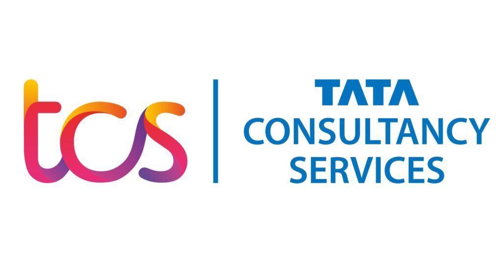 The logo of the Tata Consultancy Services features the letters tcs in a gradient colour