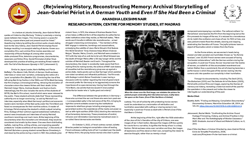 Reviewing History, Reconstructing Memory (2)